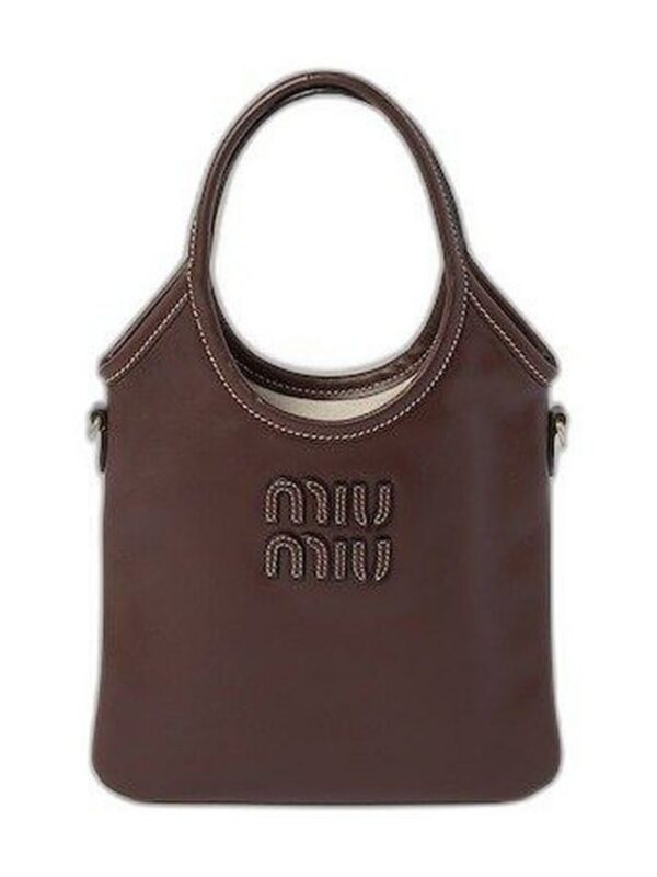 Ivy leather handbag-dark