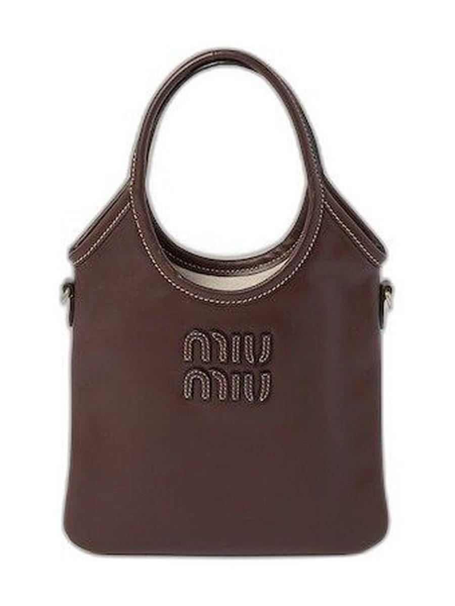 Ivy leather handbag-dark