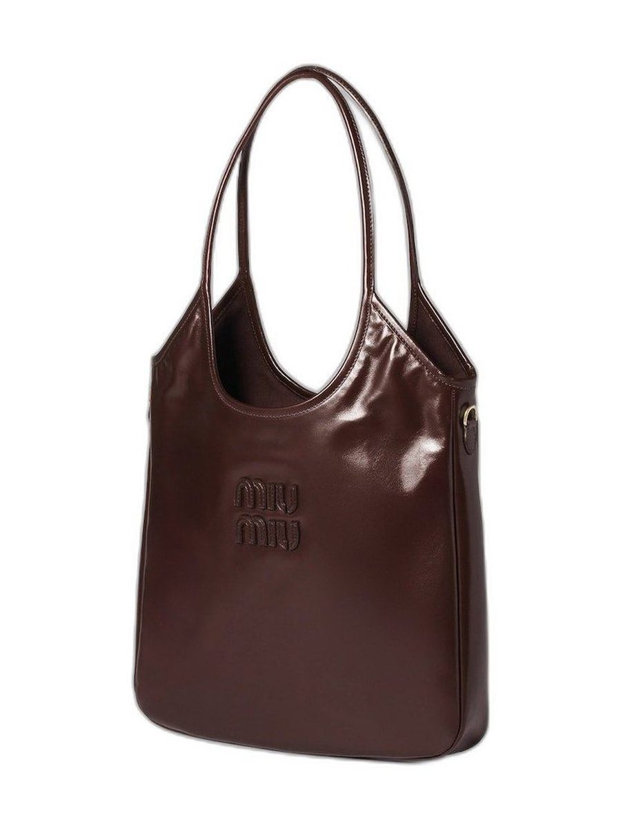 Ivy leather handbag-dark