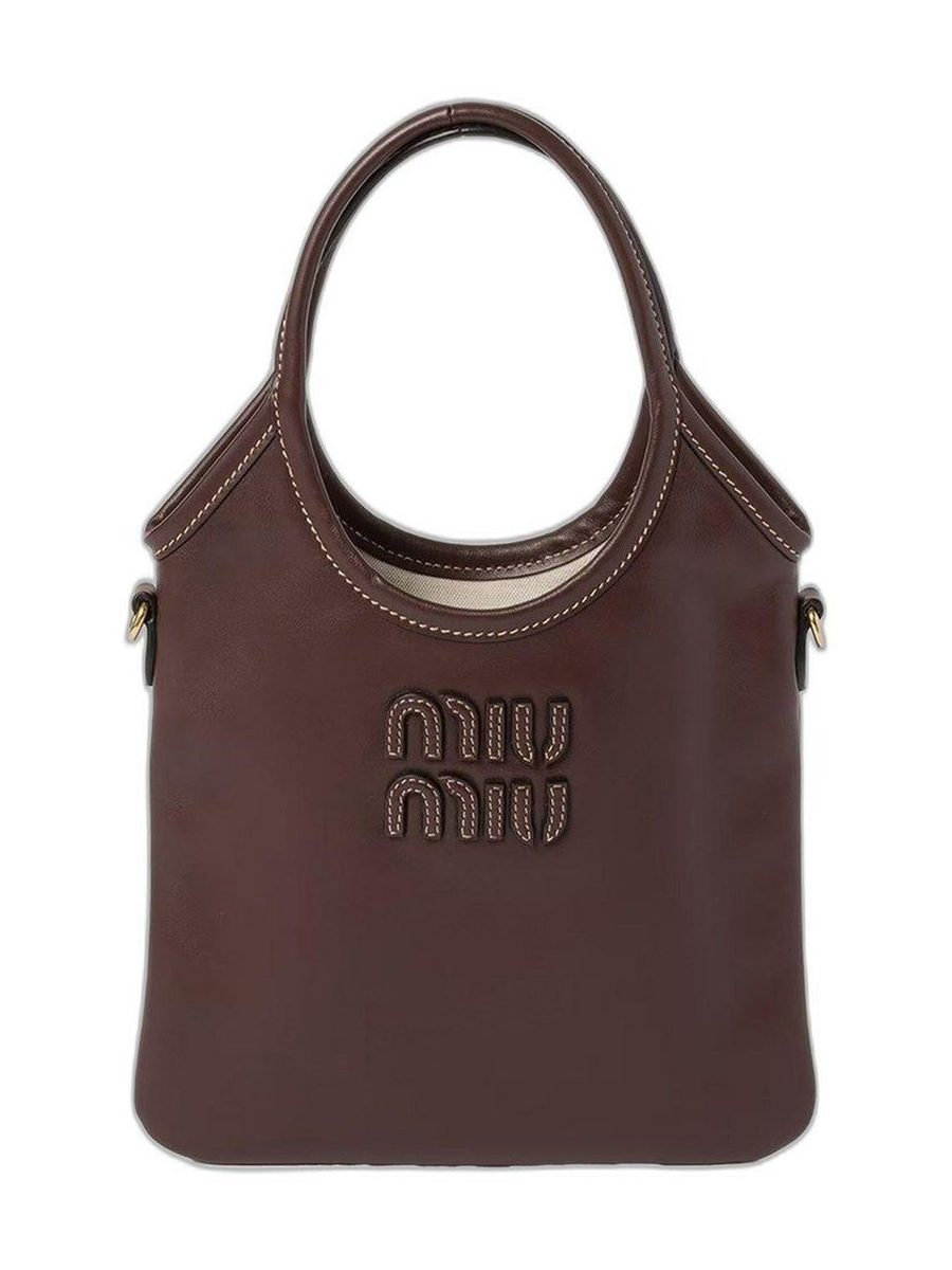 Ivy leather handbag-dark