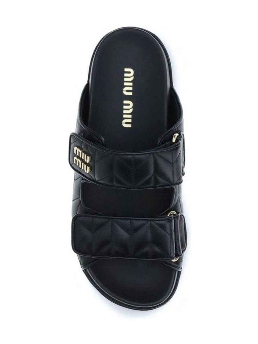 Nappa leather Slippers- black