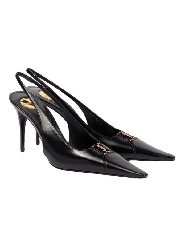 Babylone Breteuil 90 leather slingback pumps