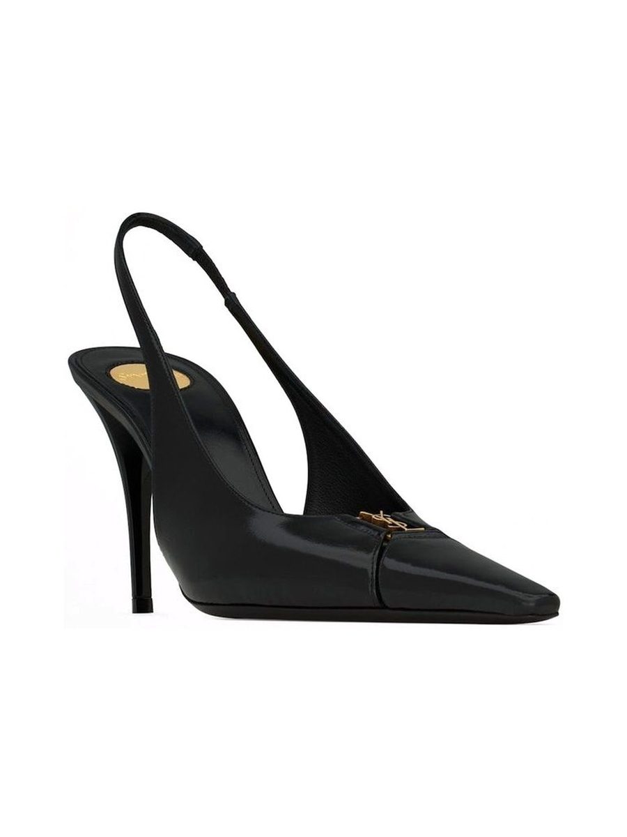 Babylone Breteuil 90 leather slingback pumps