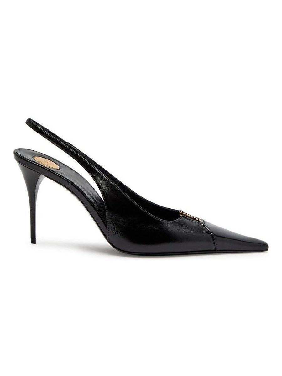 Babylone Breteuil 90 leather slingback pumps