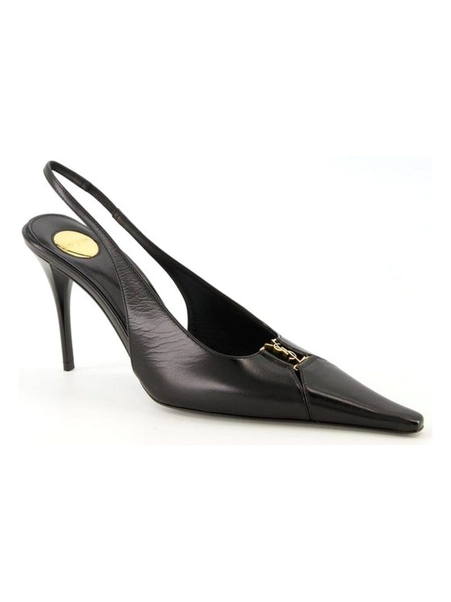 Babylone Breteuil 90 leather slingback pumps