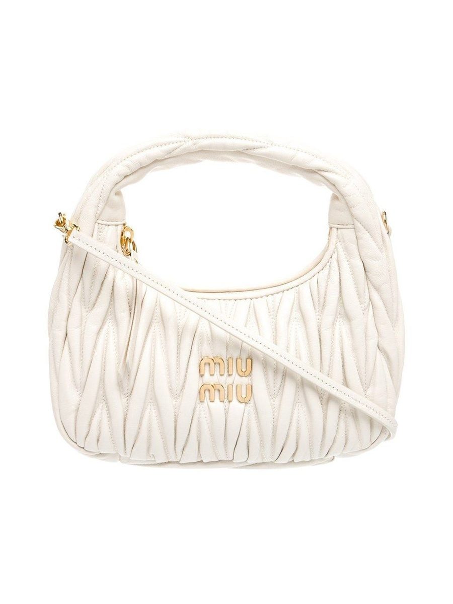 Wander matelassé nappa leather hobo bag