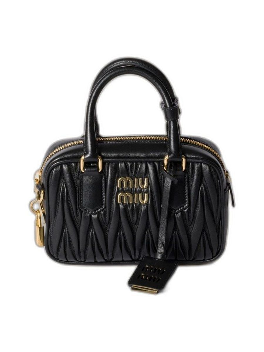 Matelasse Nappa Leather Top-Handle Bag