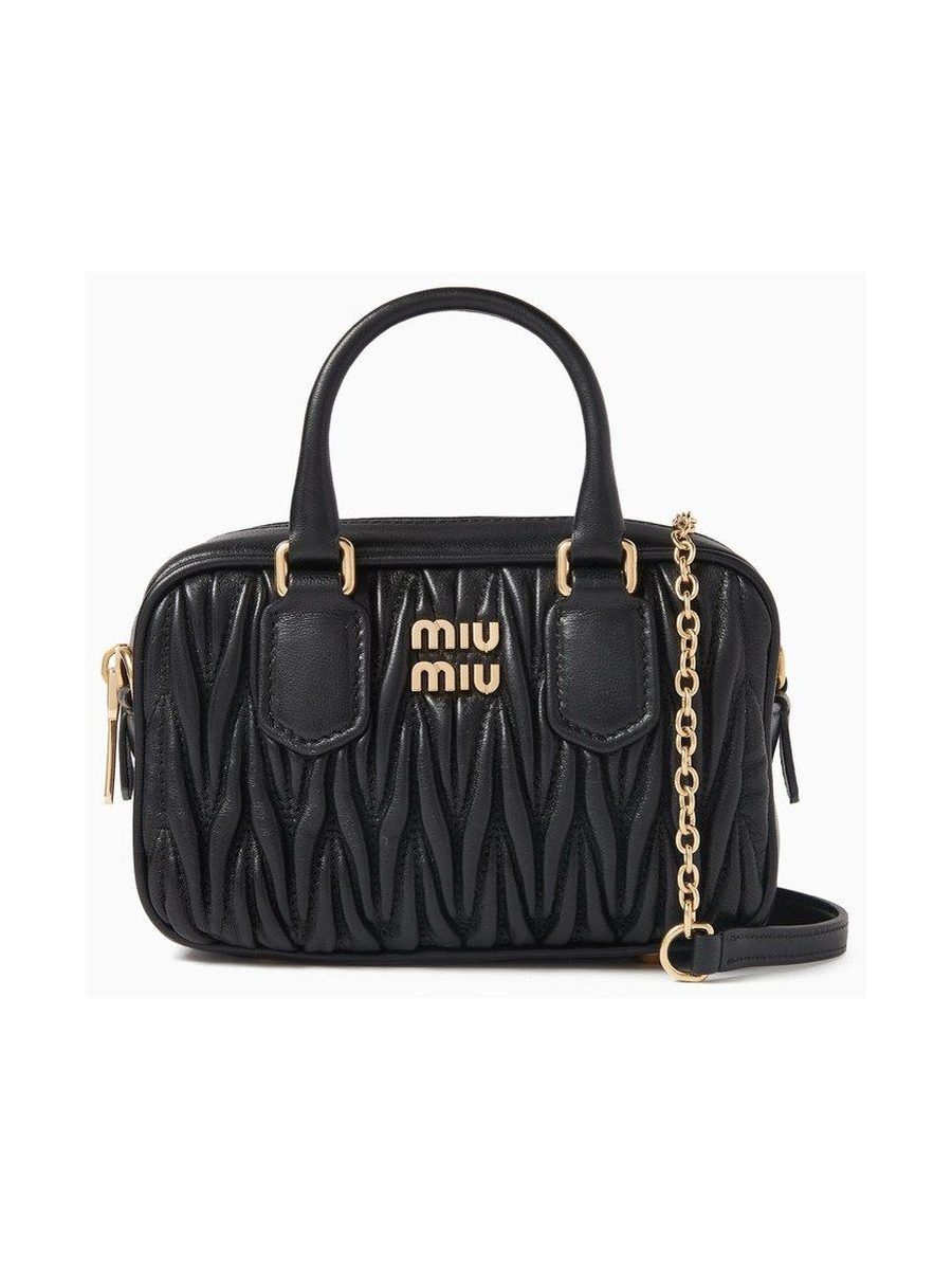 Matelasse Nappa Leather Top-Handle Bag