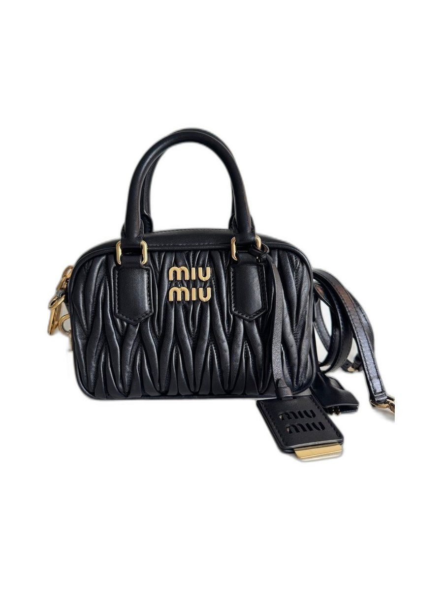 Matelasse Nappa Leather Top-Handle Bag