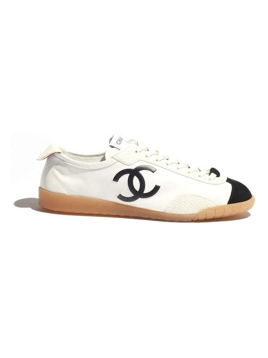 Calfskin & Embossed Suede Calfskin White & Black