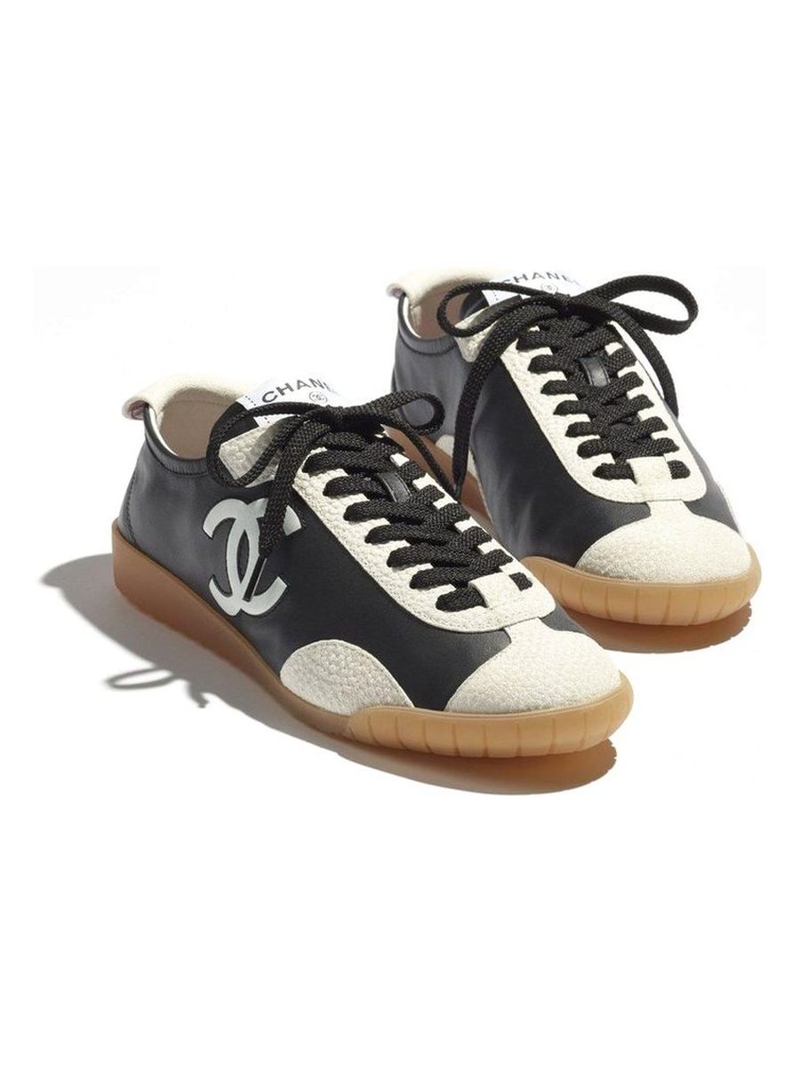 Calfskin & Embossed Suede Calfskin Black & White