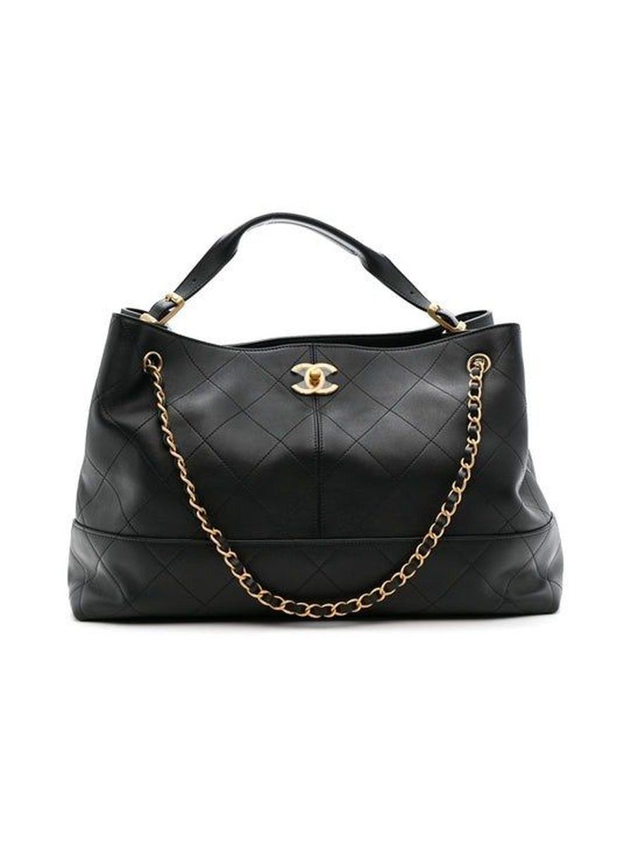 Shopping bag, Calfskin black