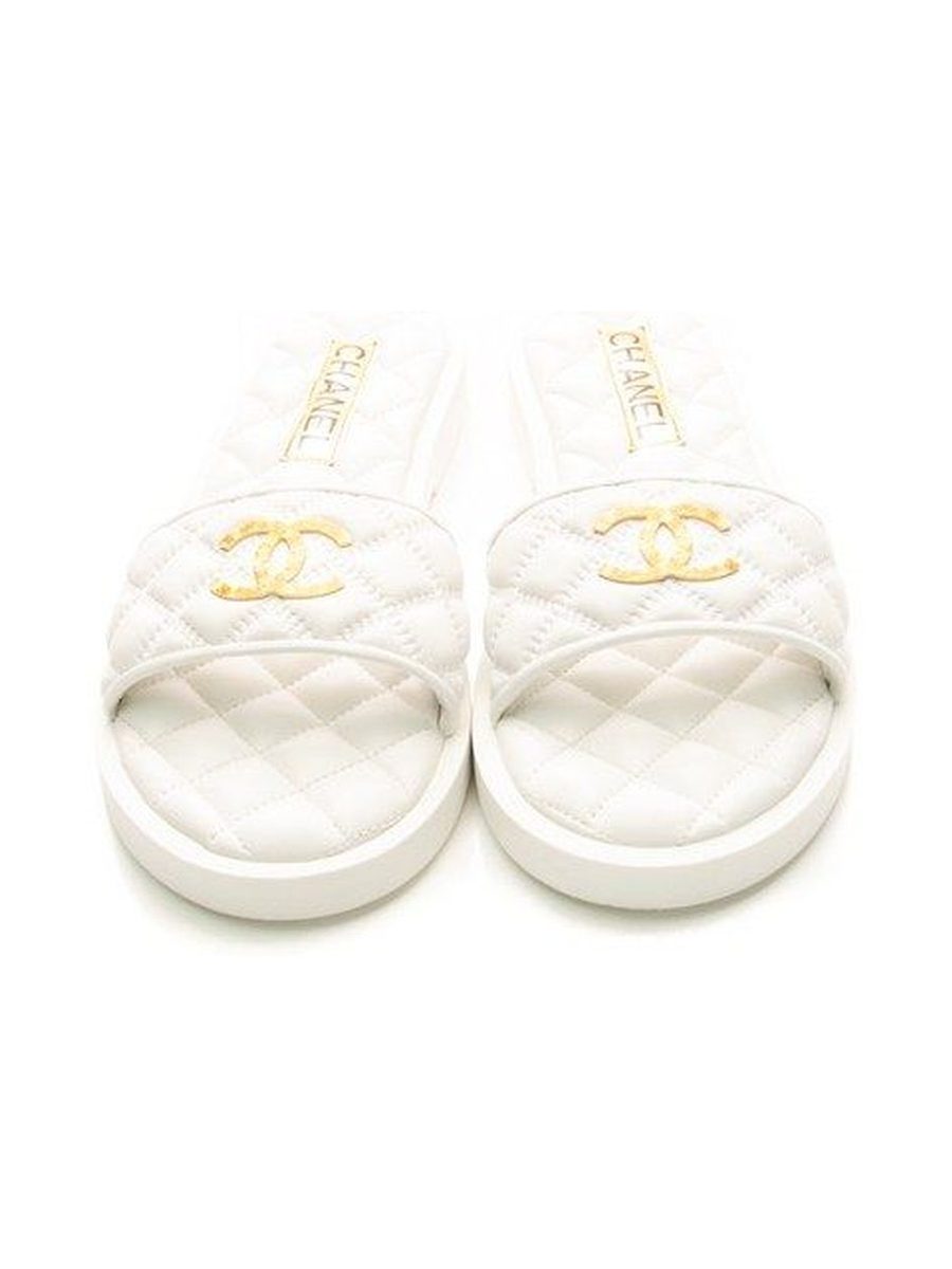 Chanel Sandals Slippers -white