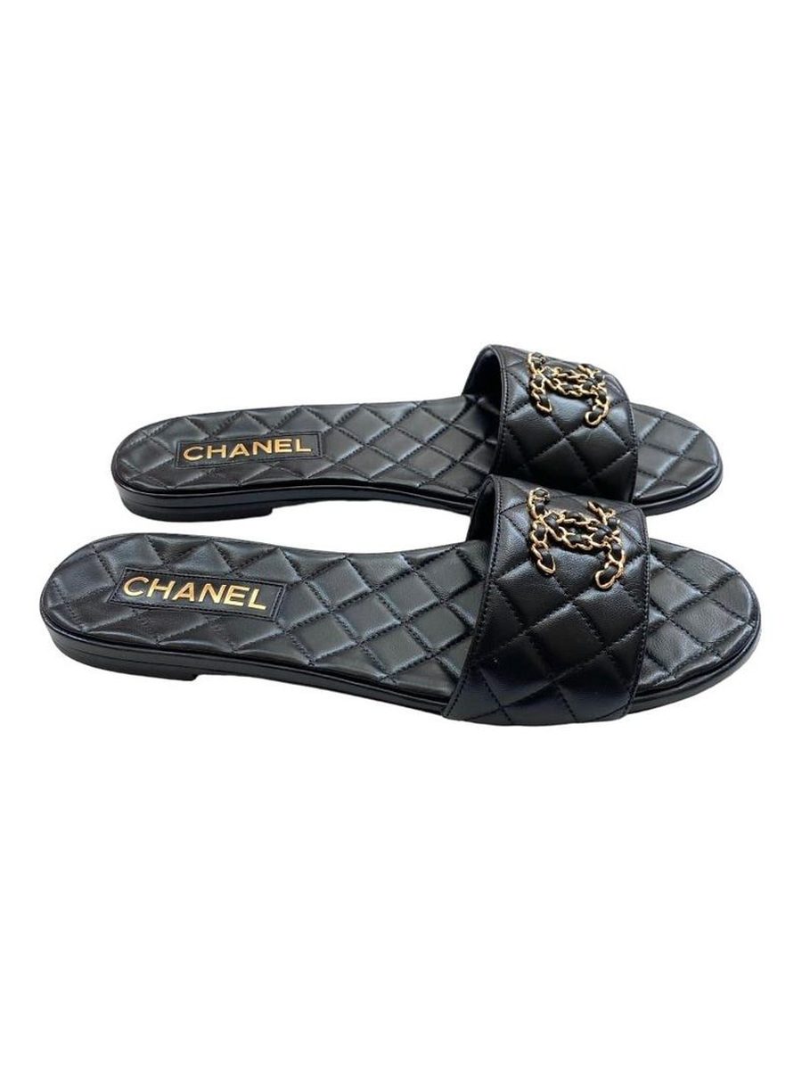 Chanel Sandals Slippers -black