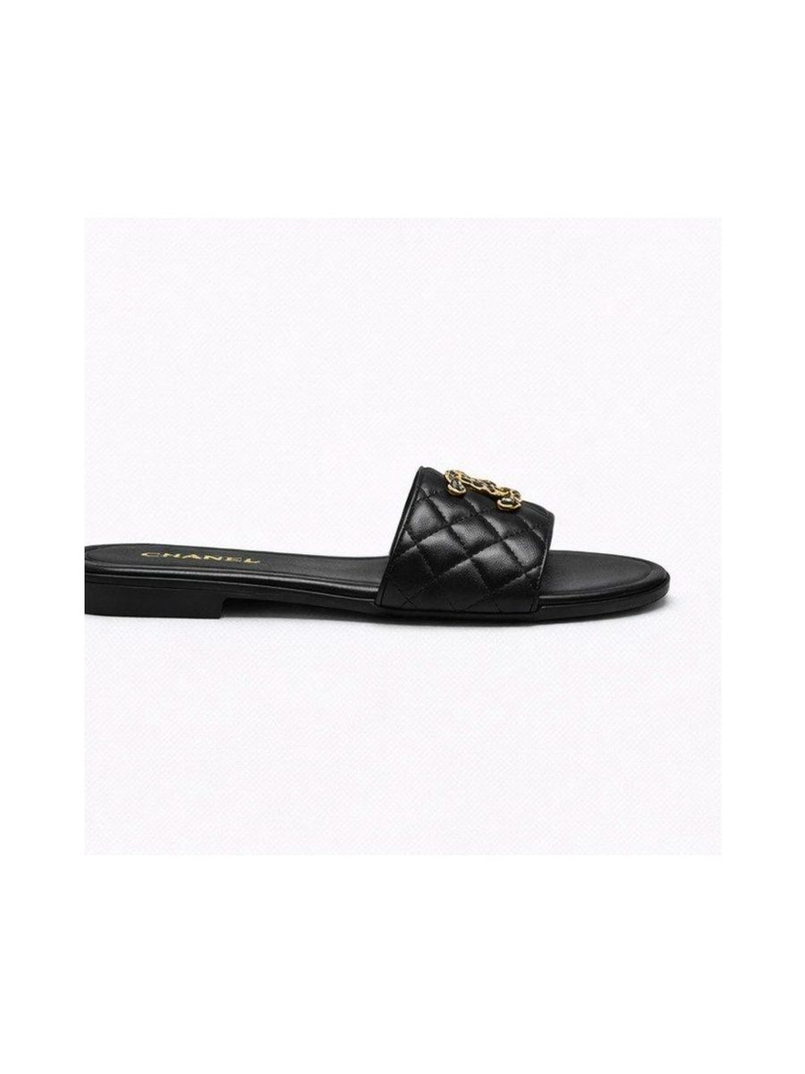 Chanel Sandals Slippers -black