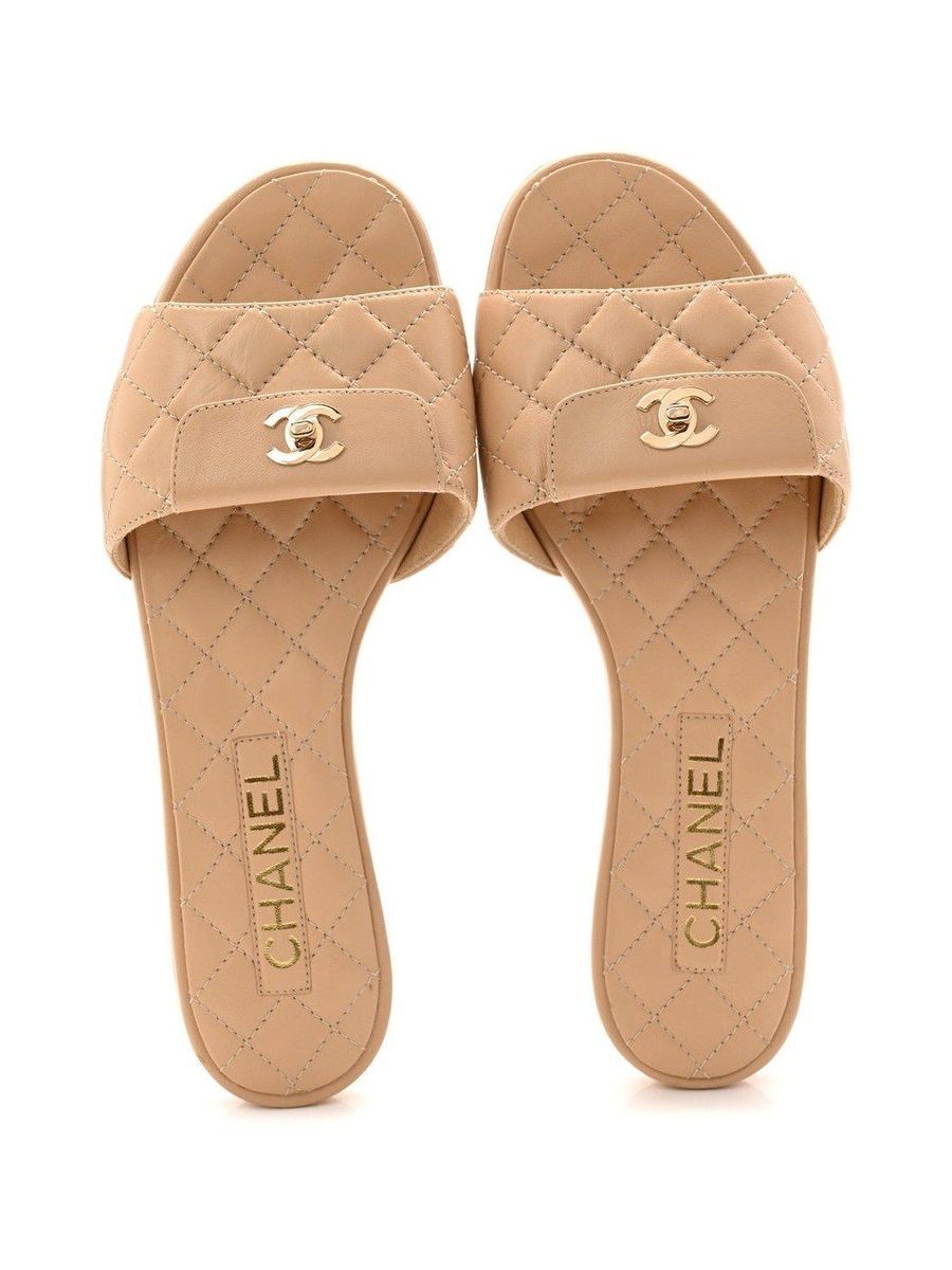 Chanel padded sandals