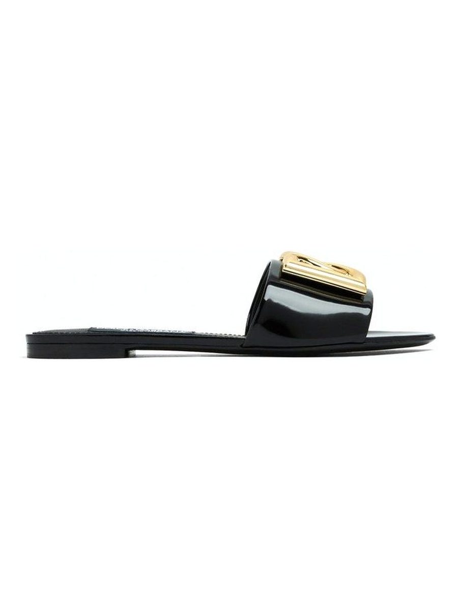 DG-logo leather sandals