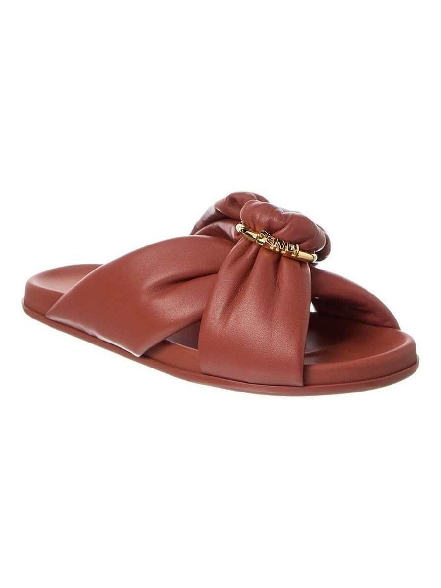 Sienna leather slides