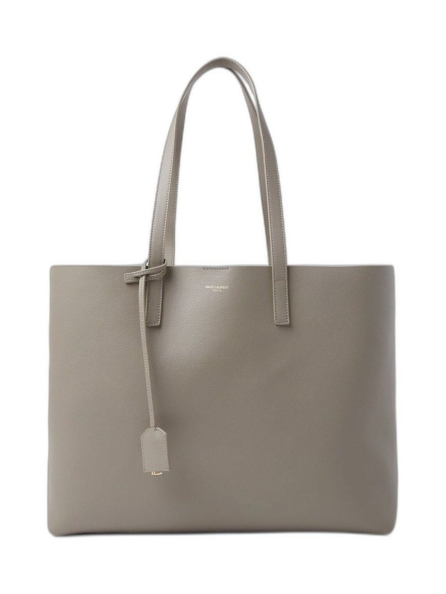 Shopping E/W leather tote bag