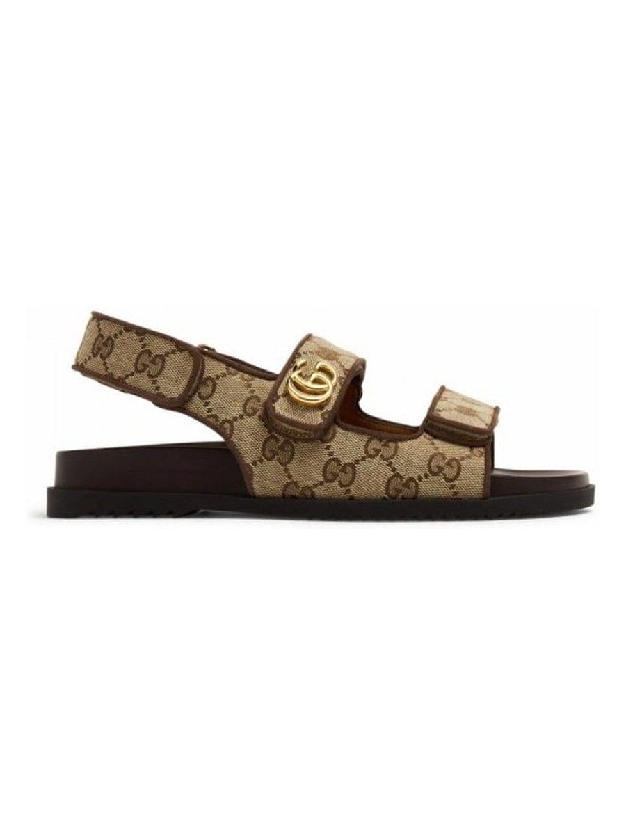Gucci Double G Monogrammed Sandals
