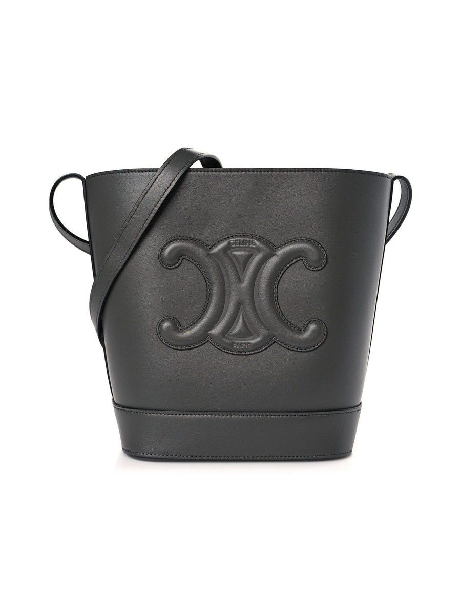 SMALL BUCKET CUIR TRIOMPHE IN SMOOTH CALFSKIN