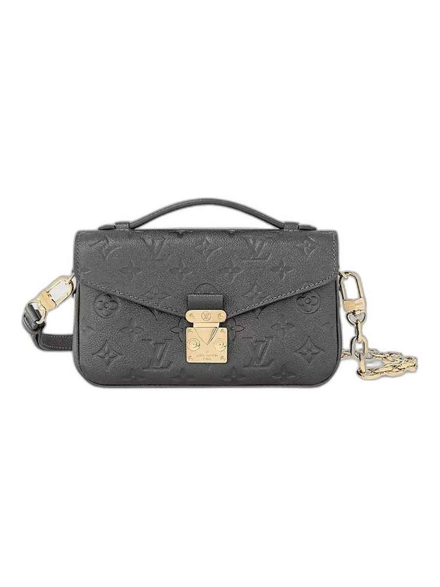 Pochette Métis East West Black Leather