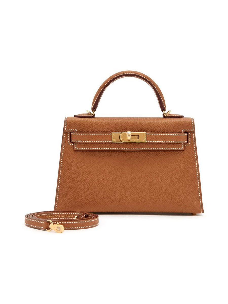 Kelly mini 20 Gold Epsom Gold Hardware