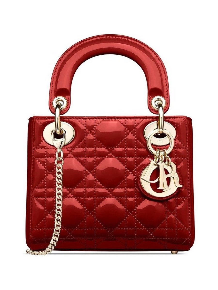 MEDIUM LADY DIOR BAG CHERRY