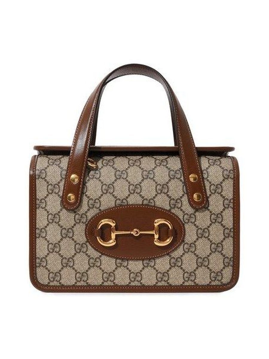1955 Horsebit GG-logo coated-canvas bag