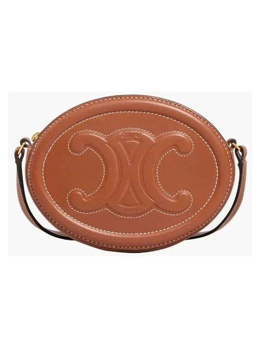 CROSSBODY OVAL PURSE CUIR TRIOMPHE