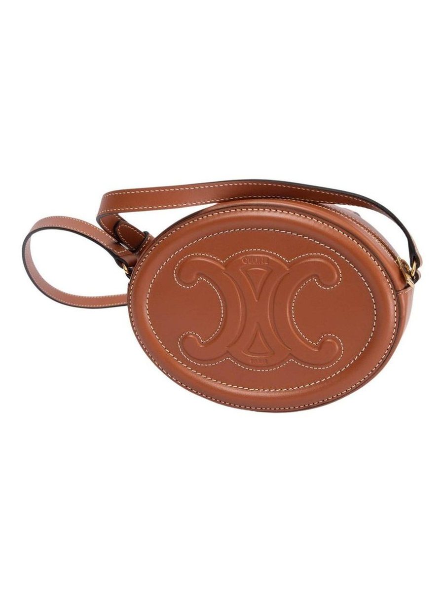 CROSSBODY OVAL PURSE CUIR TRIOMPHE