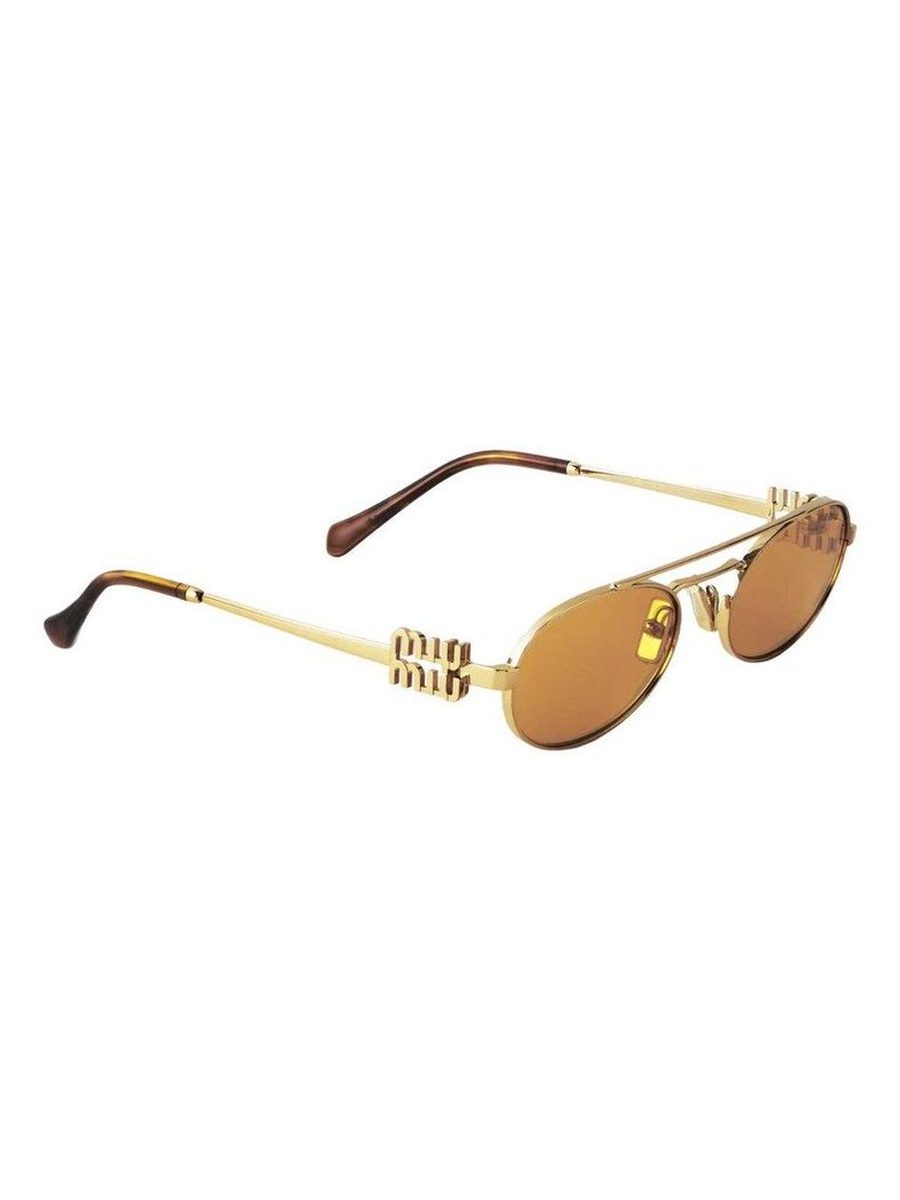 MIU MIU Oval-frame gold