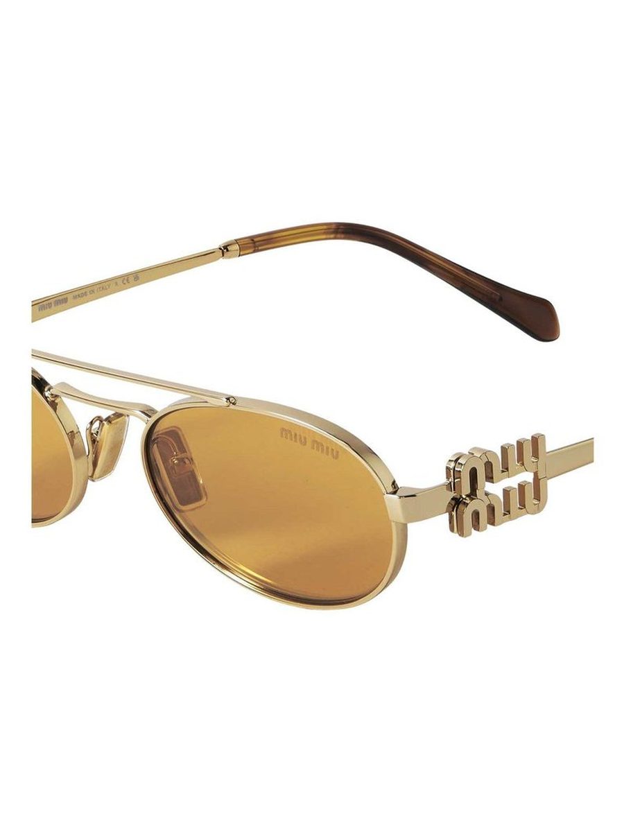 MIU MIU Oval-frame gold