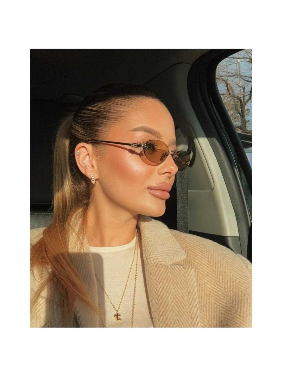 MIU MIU Oval-frame gold