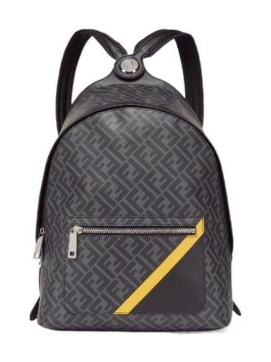 Fendi Diagonal Fendi Chiodo Medium Black