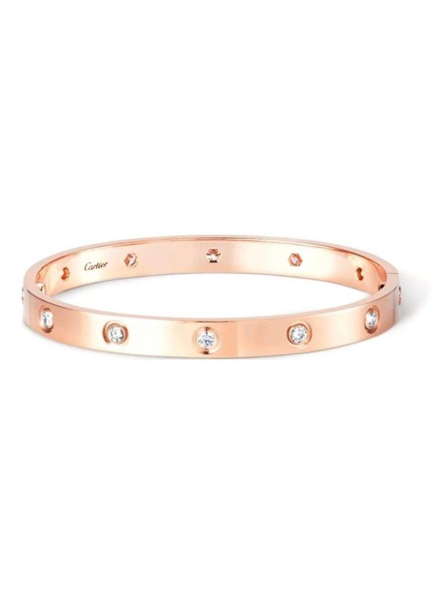 Love Bracelet Pink With Diamonds