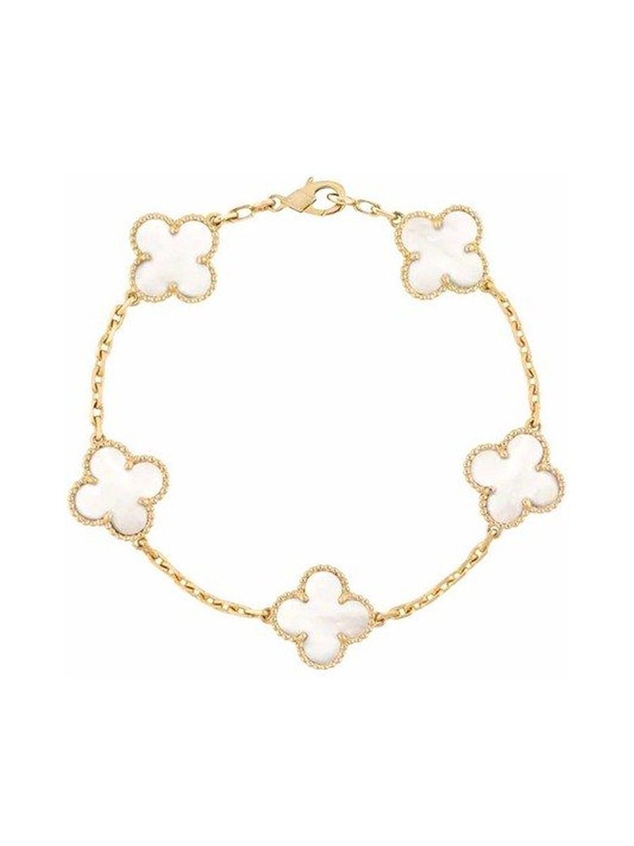 Vintage Alhambra bracelet 5 motifs Mother-of-Pearl