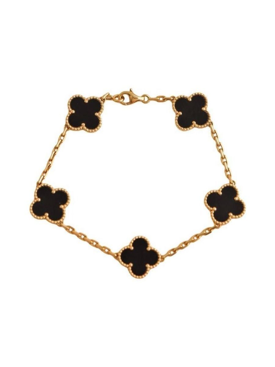 Vintage Alhambra bracelet 5 motifs ONYX